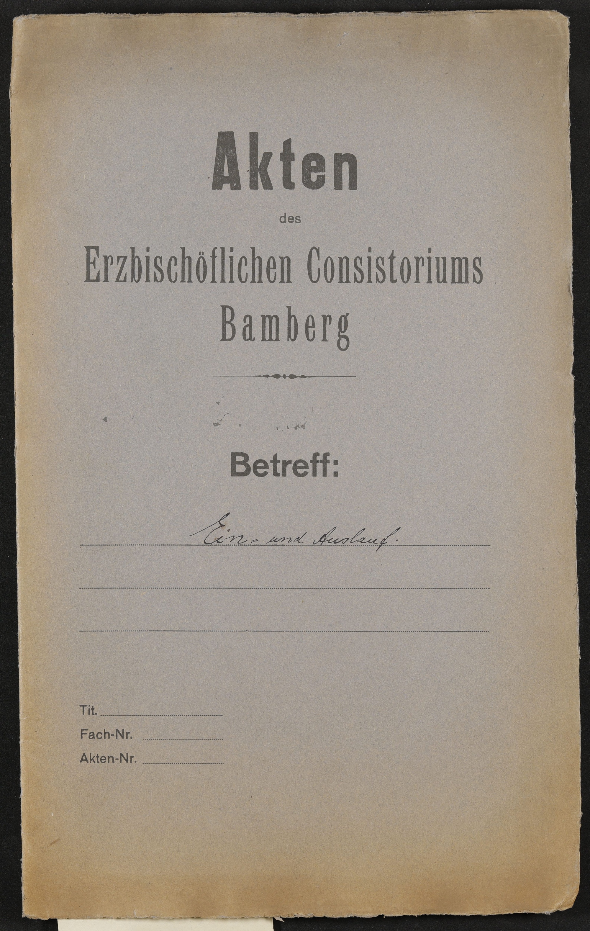 Aktenumschlag Konsistorium