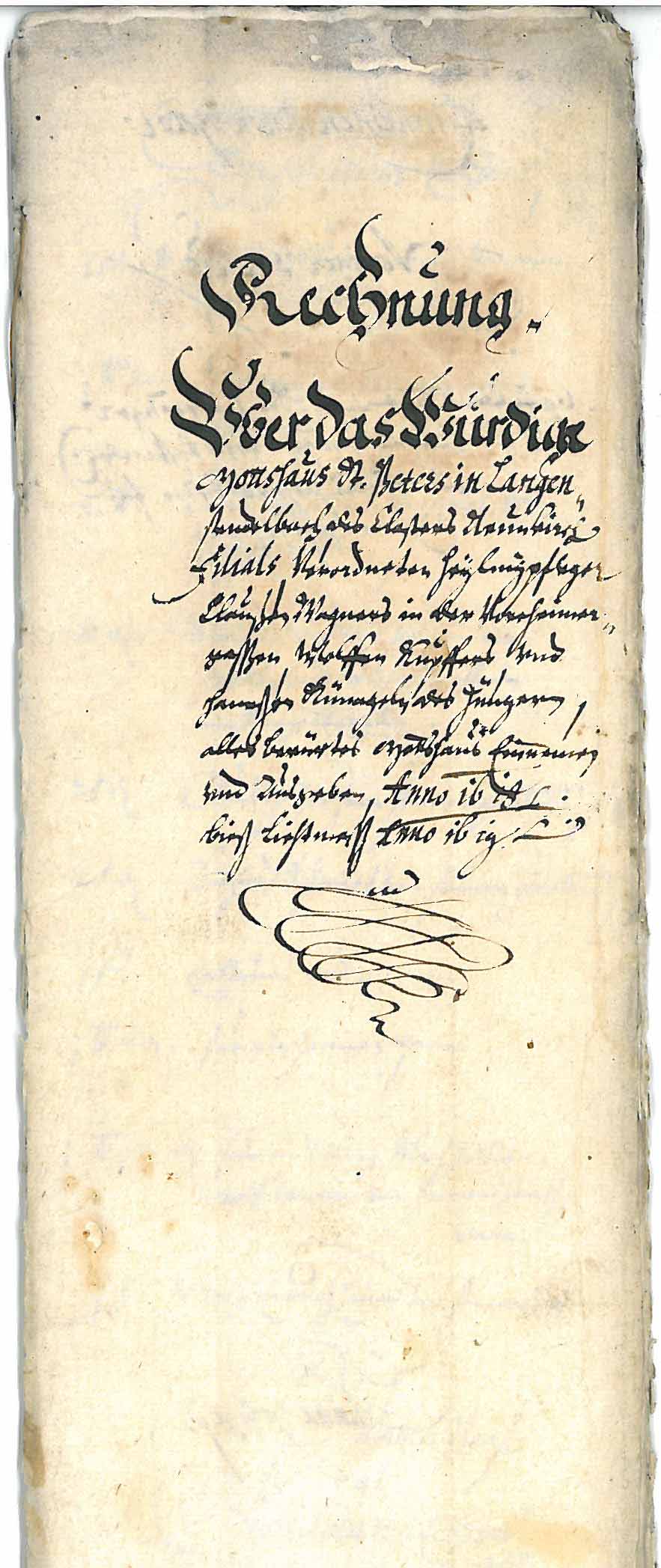 Langensendelbach Kirchenstiftungsrechnung von 1618/19