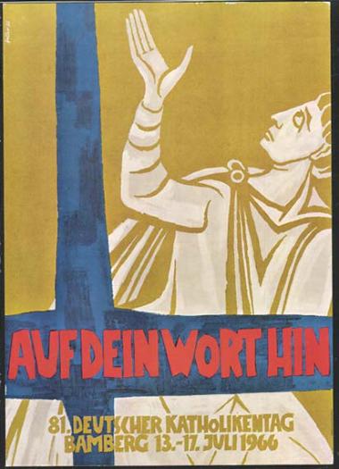Postkarte des 81. Deutschen Katholikentags 1966 in Bamberg