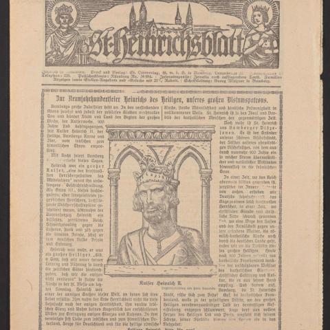 Titelseite Heinrichsblatt vom 6. Juli 1924